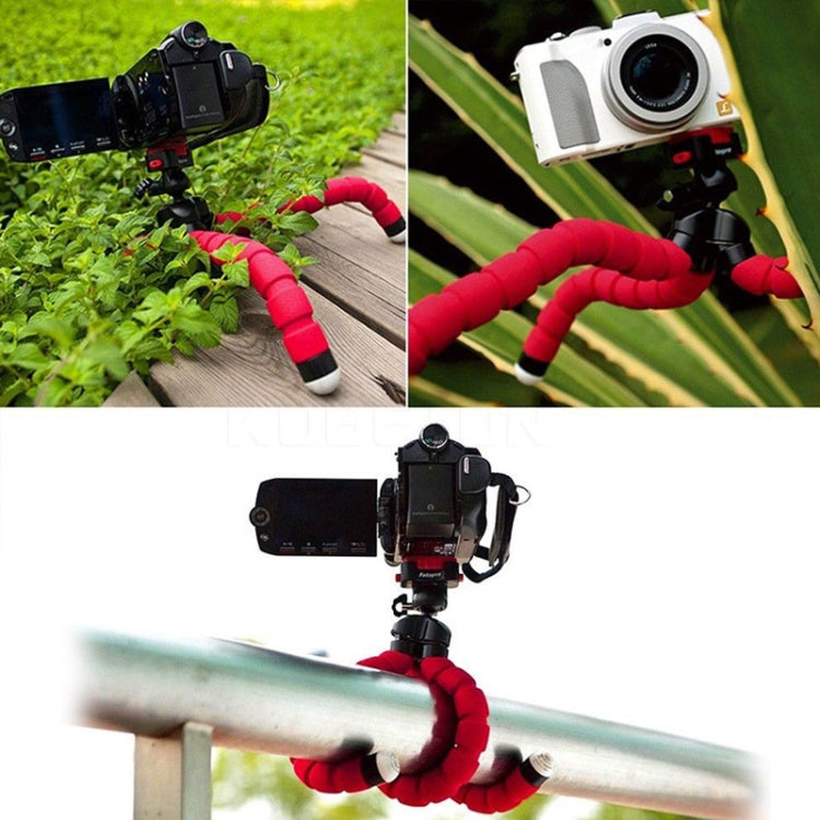 Mini Octopus Flexible Foam Tripod Stand with Phone Clamp and Remote Control