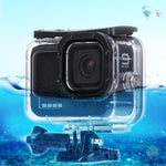 Custodia protettiva impermeabile da 45 m con fibbia, supporto di base e vite per GoPro HERO10 Black / HERO9 Black, For GoPro HERO9 Black