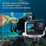 Custodia protettiva impermeabile da 45 m con fibbia, supporto di base e vite per GoPro HERO10 Black / HERO9 Black, For GoPro HERO9 Black