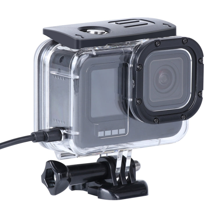 Custodia protettiva antiurto e antipolvere con foro di ricarica e fibbia Supporto di base e vite per GoPro HERO10 Black / HERO9 Black