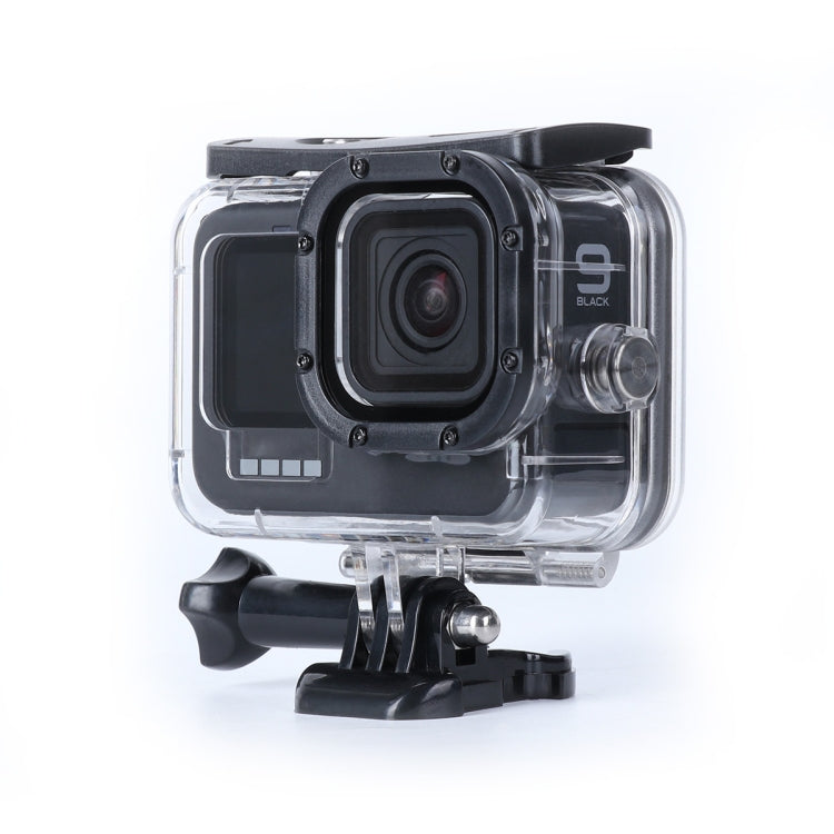 Custodia protettiva antiurto e antipolvere con foro di ricarica e fibbia Supporto di base e vite per GoPro HERO10 Black / HERO9 Black