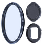 RUIGPRO per GoPro HERO10 Black / HERO9 Black Filtro obiettivo UV professionale da 52 mm con anello adattatore filtro e copriobiettivo