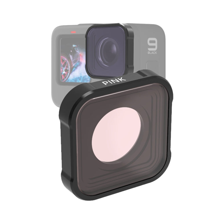 Filtro per lenti colorate per immersione serie JSR KB per GoPro HERO10 Black / HERO9 Black, Pink Filter, Magenta Filter, Red Filter