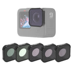 Filtro obiettivo JSR serie KB MCUV+CPL+ND8+ND16+ND32 per GoPro HERO10 Black / HERO9 Black, 5-in-1