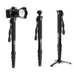 Supporto per monopiede in lega di alluminio per fotocamera DSLR da viaggio portatile BEXIN MAS285, MAS285