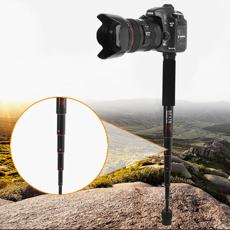 BEXIN P256A Supporto per monopiede in lega di alluminio per fotocamera DSLR da viaggio portatile per esterni, P256A