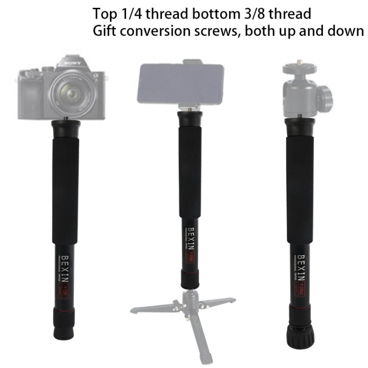 BEXIN P256A Supporto per monopiede in lega di alluminio per fotocamera DSLR da viaggio portatile per esterni, P256A