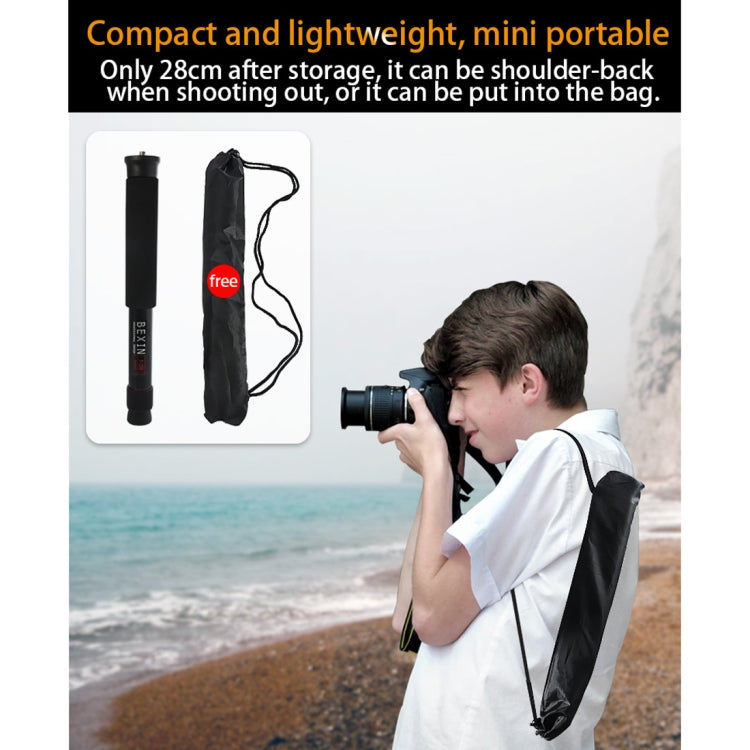 BEXIN P256A Supporto per monopiede in lega di alluminio per fotocamera DSLR da viaggio portatile per esterni, P256A