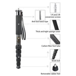Supporto per monopiede in fibra di carbonio per fotocamera DSLR da viaggio portatile BEXIN P306C, P306C