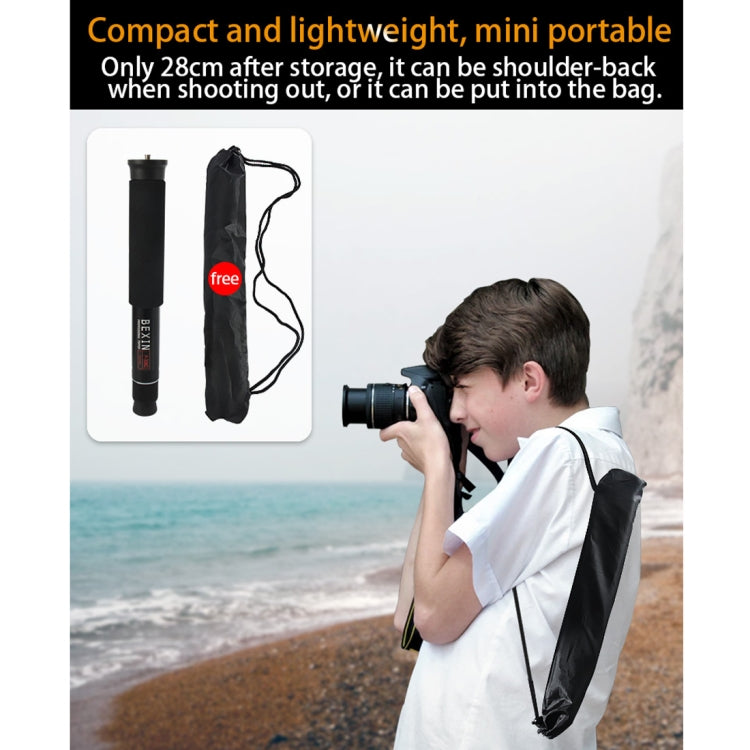 Supporto per monopiede in lega di alluminio per fotocamera DSLR da viaggio portatile BEXIN P308C, P308C