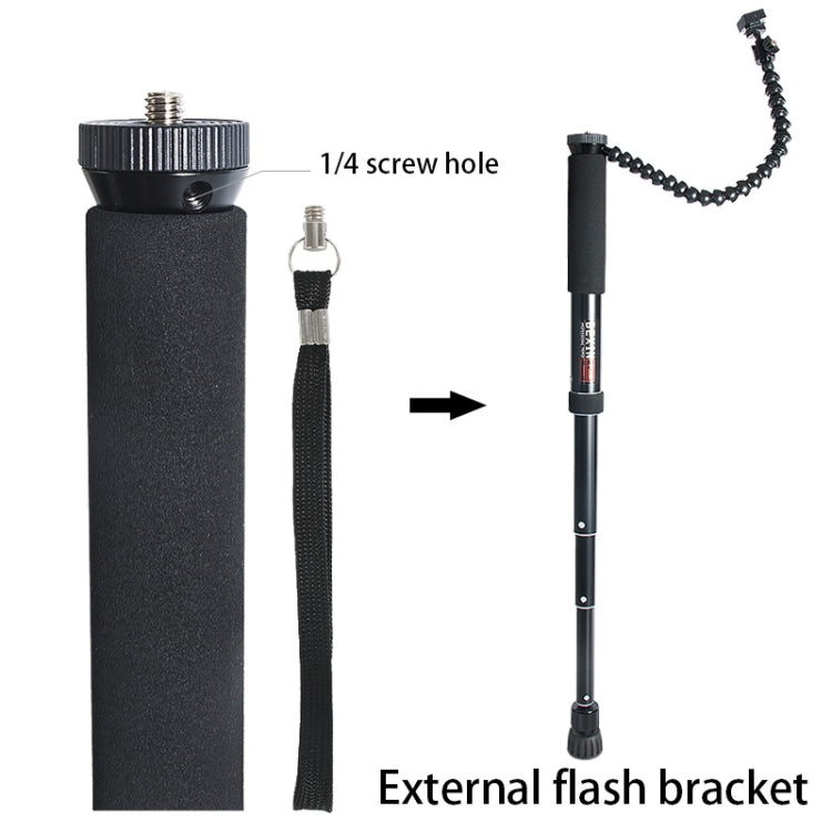 Supporto per monopiede in lega di alluminio per fotocamera DSLR da viaggio portatile BEXIN P308, P308