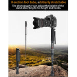 BEXIN P308B Supporto per monopiede in lega di alluminio per fotocamera DSLR da viaggio portatile per esterni, P308B