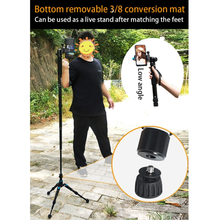 BEXIN P308B Supporto per monopiede in lega di alluminio per fotocamera DSLR da viaggio portatile per esterni, P308B