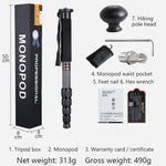 BEXIN MCS285 Supporto per monopiede in fibra di carbonio per fotocamera DSLR da viaggio portatile da esterno, MCS285