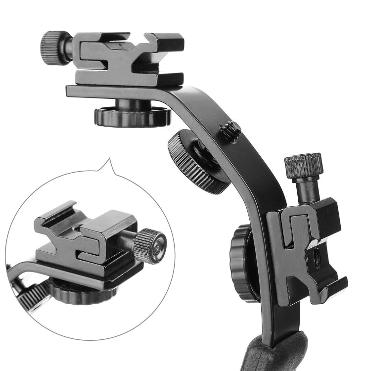Supporto per fotocamera con staffa flash in alluminio a forma di L, L-Shaped