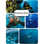 Per GoPro HERO8 Black Custodia protettiva impermeabile da 45 m con fibbia, supporto di base, vite, impugnatura bobber galleggiante, cinturino e inserti antiappannamento, Transparent HERO8 Case