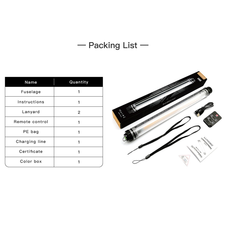 LUXCeO P7 Luce video stick a LED per foto a doppia temperatura di colore Luce di riempimento a LED portatile impermeabile con telecomando, P7