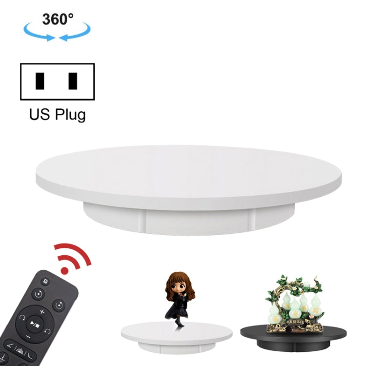 Giradischi per espositori rotanti elettrici da 42 cm, supporto per riprese video, carico: 100 kg, alimentazione plug-in, presa americana, 42cm, US Plug