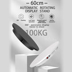Piattaforma girevole elettrica per espositori rotanti da 60 cm, carico: 100 kg, alimentazione plug-in, presa americana, 60cm, US Plug
