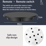 Piattaforma girevole elettrica per espositori rotanti da 60 cm, carico: 100 kg, alimentazione plug-in, presa americana, 60cm, US Plug