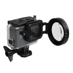 Per GoPro HERO5 Sport Action Camera Professional 58mm Obiettivo macro 16X Filtro ravvicinato con base per obiettivo e anello adattatore e cappuccio protettivo per obiettivo e cinturino anti-smarrimento e panno per la pulizia