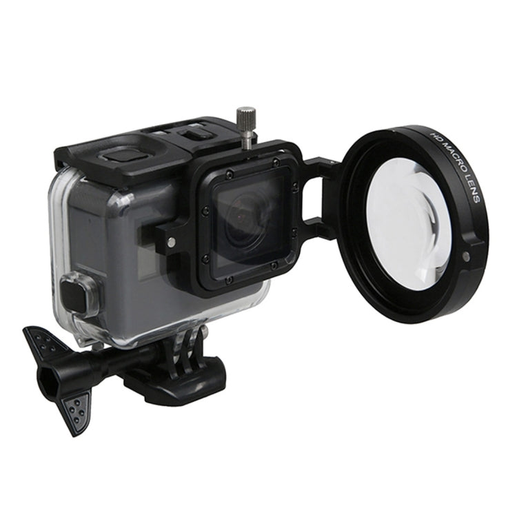 Per GoPro HERO5 Sport Action Camera Professional 58mm Obiettivo macro 16X Filtro ravvicinato con base per obiettivo e anello adattatore e cappuccio protettivo per obiettivo e cinturino anti-smarrimento e panno per la pulizia