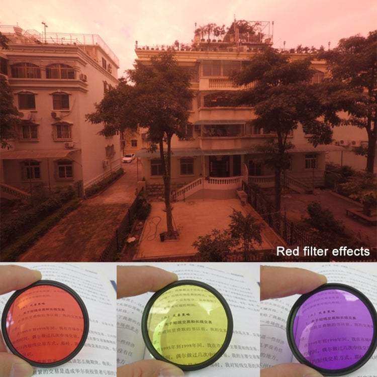 Per GoPro HERO5 Sport Action Camera Filtro obiettivo professionale da 52 mm (CPL + UV + ND8 + ND2 + Star 8 + Rosso + Giallo + FLD / Viola) e anello adattatore custodia impermeabile, 10 in 1