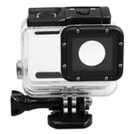 Per GoPro HERO5 Custodia protettiva impermeabile per PC e ABS fino a 30 m + Cover posteriore touch con fibbia Supporto di base e vite lunga, Dimensioni cover posteriore: 7 x 6 cm, Protective Case