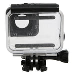 Per GoPro HERO5 Custodia protettiva impermeabile per PC e ABS fino a 30 m + Cover posteriore touch con fibbia Supporto di base e vite lunga, Dimensioni cover posteriore: 7 x 6 cm, Protective Case