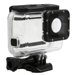 Per GoPro HERO5 Custodia protettiva impermeabile per PC e ABS fino a 30 m + Cover posteriore touch con fibbia Supporto di base e vite lunga, Dimensioni cover posteriore: 7 x 6 cm, Protective Case