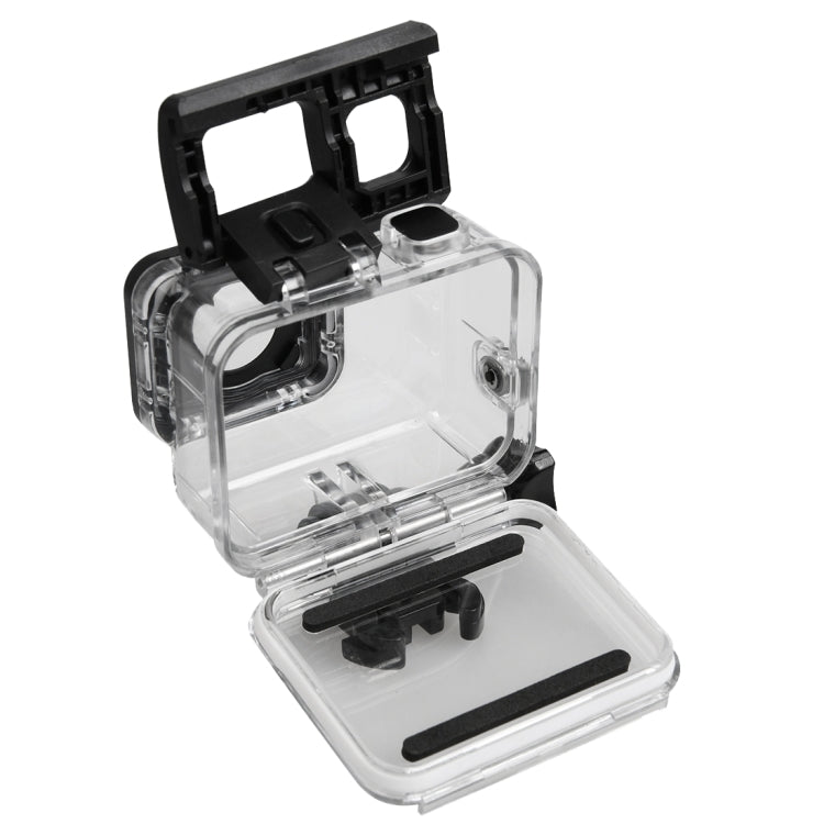 Per GoPro HERO5 Custodia protettiva impermeabile per PC e ABS fino a 30 m + Cover posteriore touch con fibbia Supporto di base e vite lunga, Dimensioni cover posteriore: 7 x 6 cm, Protective Case