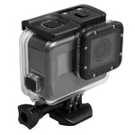 Per GoPro HERO5 Custodia protettiva impermeabile per PC e ABS fino a 30 m + Cover posteriore touch con fibbia Supporto di base e vite lunga, Dimensioni cover posteriore: 7 x 6 cm, Protective Case