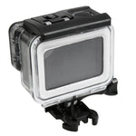 Per GoPro HERO5 Custodia protettiva impermeabile per PC e ABS fino a 30 m + Cover posteriore touch con fibbia Supporto di base e vite lunga, Dimensioni cover posteriore: 7 x 6 cm, Protective Case