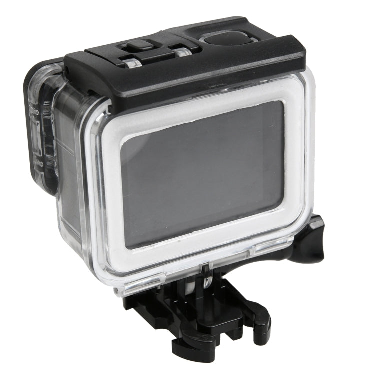 Per GoPro HERO5 Custodia protettiva impermeabile per PC e ABS fino a 30 m + Cover posteriore touch con fibbia Supporto di base e vite lunga, Dimensioni cover posteriore: 7 x 6 cm, Protective Case