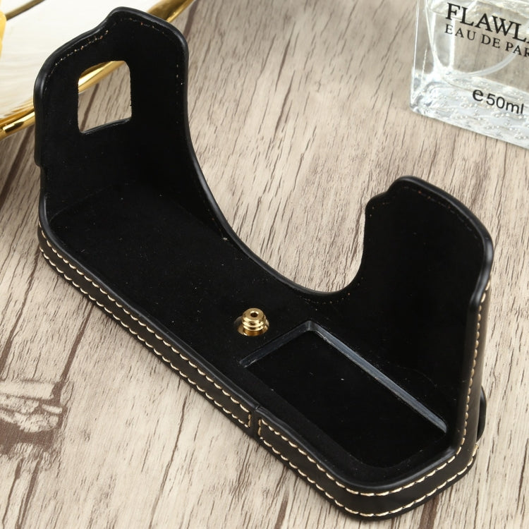 Base mezza custodia per fotocamera in pelle PU con filo da 1/4 di pollice per FUJIFILM X100V, For FUJIFILM X100V