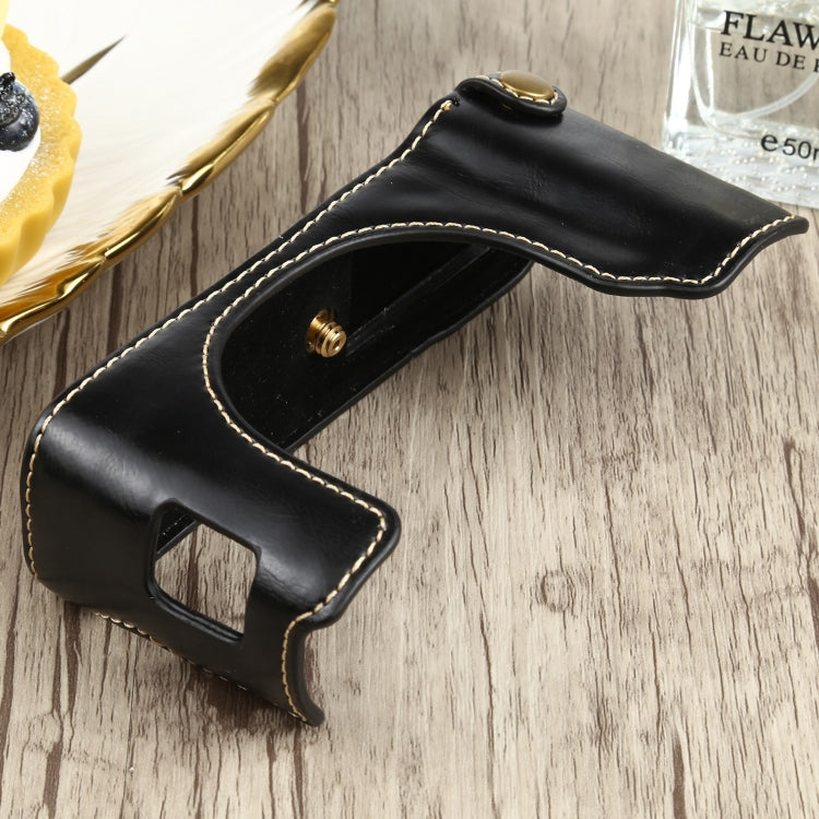 Base mezza custodia per fotocamera in pelle PU con filo da 1/4 di pollice per FUJIFILM X100V, For FUJIFILM X100V