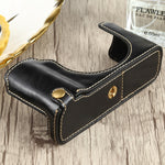 Base mezza custodia per fotocamera in pelle PU con filo da 1/4 di pollice per FUJIFILM X100V, For FUJIFILM X100V