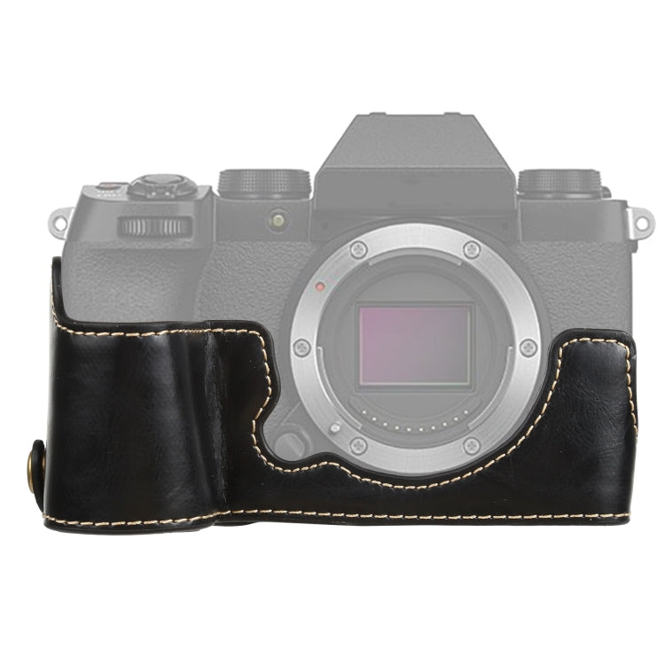 Base mezza custodia per fotocamera in pelle PU con filo da 1/4 di pollice per FUJIFILM X-S10, For FUJIFILM X-S10, Fr FUJIFILM X-S10