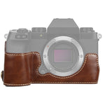 Base mezza custodia per fotocamera in pelle PU con filo da 1/4 di pollice per FUJIFILM X-S10, For FUJIFILM X-S10, Fr FUJIFILM X-S10