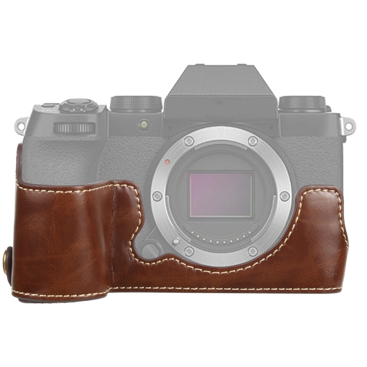 Base mezza custodia per fotocamera in pelle PU con filo da 1/4 di pollice per FUJIFILM X-S10, For FUJIFILM X-S10, Fr FUJIFILM X-S10