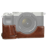 Base mezza custodia per fotocamera in pelle PU con filettatura da 1/4 di pollice per Sony ILCE-7C/A7C, For Sony ILCE-7C/A7C