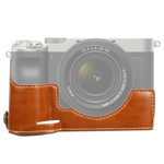Base mezza custodia per fotocamera in pelle PU con filettatura da 1/4 di pollice per Sony ILCE-7C/A7C, For Sony ILCE-7C/A7C