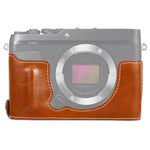 Base mezza custodia per fotocamera in pelle PU con filo da 1/4 di pollice per FUJIFILM XE4, For FUJIFILM XE4