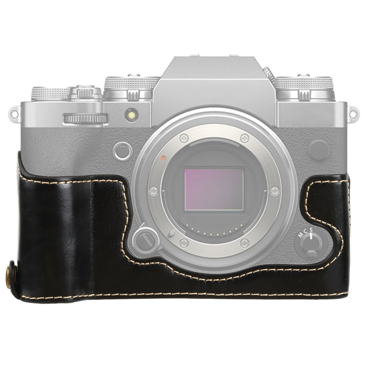 Base mezza custodia per fotocamera in pelle PU con filo da 1/4 di pollice per FUJIFILM X-T4, For FUJIFILM X-T4