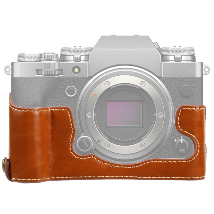 Base mezza custodia per fotocamera in pelle PU con filo da 1/4 di pollice per FUJIFILM X-T4, For FUJIFILM X-T4