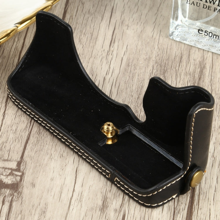 Base mezza custodia per fotocamera in pelle PU con filo da 1/4 di pollice per FUJIFILM XT200, For FUJIFILM XT200