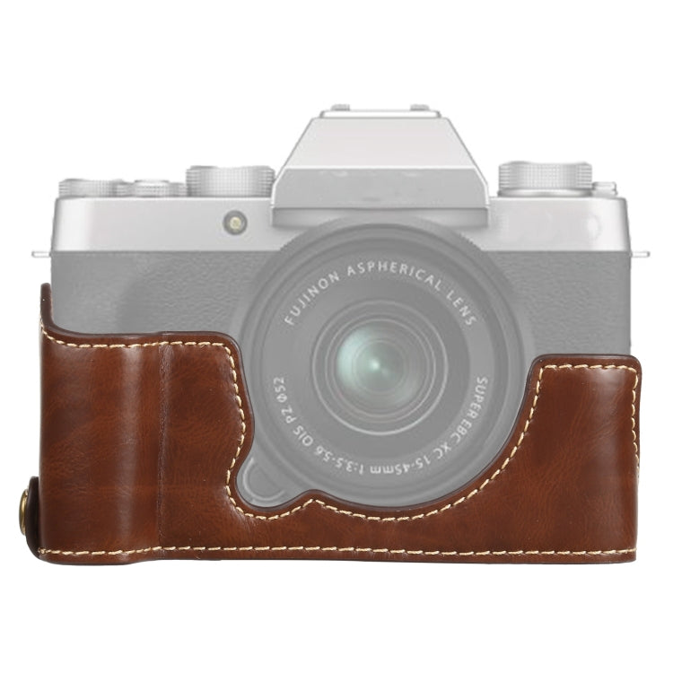 Base mezza custodia per fotocamera in pelle PU con filo da 1/4 di pollice per FUJIFILM XT200, For FUJIFILM XT200