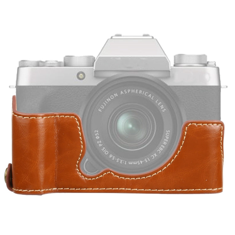 Base mezza custodia per fotocamera in pelle PU con filo da 1/4 di pollice per FUJIFILM XT200, For FUJIFILM XT200