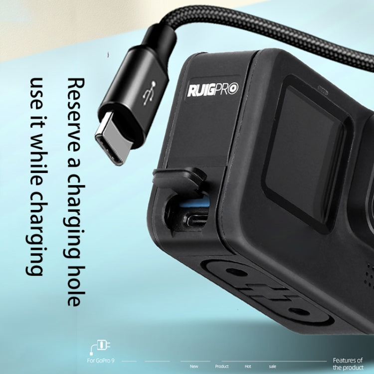 RUIGPRO Coperchio dell'interfaccia laterale della batteria in lega di alluminio per GoPro HERO10 Black / HERO9 Black, Aluminum Alloy Side Cover
