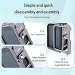 RUIGPRO per GoPro HERO10 Black / HERO9 Gabbia protettiva per montaggio su telaio con bordo in metallo nero e base doppia per scarpe fredde, Silver Grey